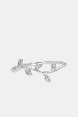 Bague Feuillage enchanté - Or blanc et diamants