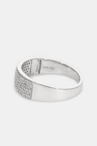 Bague Allée Princière - Or blanc et diamants