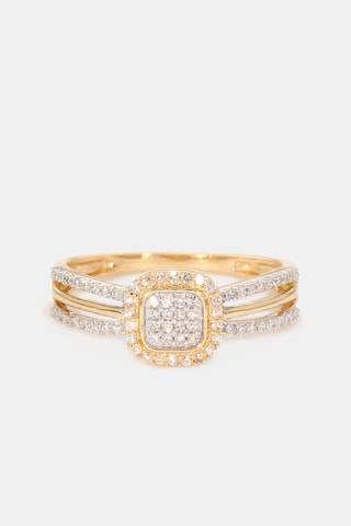 Anillo Xanthi - Oro amarillo ydiamantes