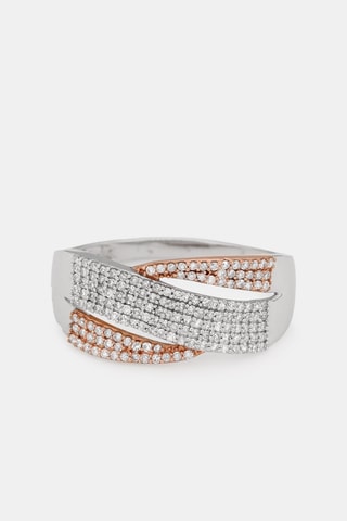 Anillo Drapery - Oro rosa, oro blanco y diamantes