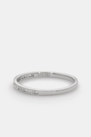 Bague Alliance Rail - Or blanc et diamants