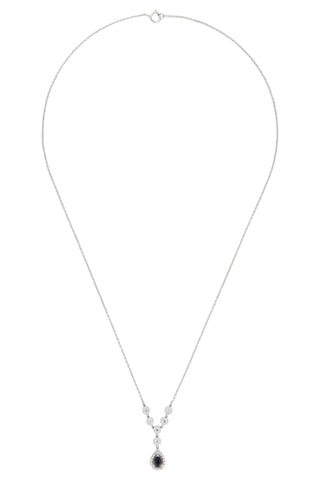 Collier Historia - Or blanc, diamants et saphir