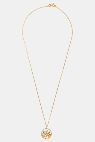 Collier Sunny Garden - Or jaune, diamants et citrines