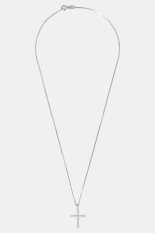 Pendentif Ma jolie croix - Or blanc et diamants