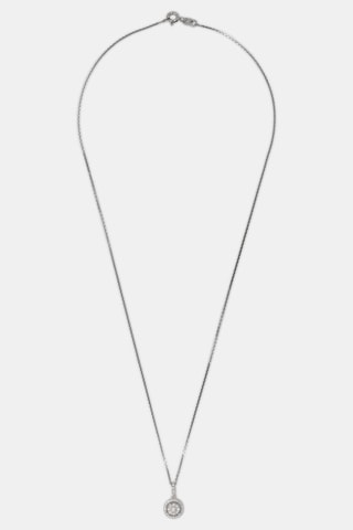 Pendentif Forteresse ronde - Or blanc et diamants