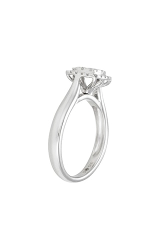 Bague Carré étincelant - Or blanc et diamants