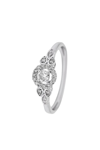 Bague - Or blanc et diamants