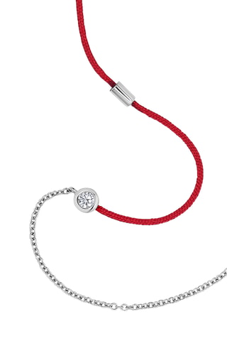 Bracelet Mon unique rouge - Or blanc et diamant