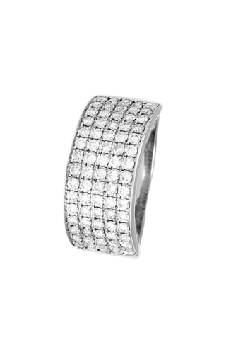 Anillo Queenstown - Oro blanco y diamantes