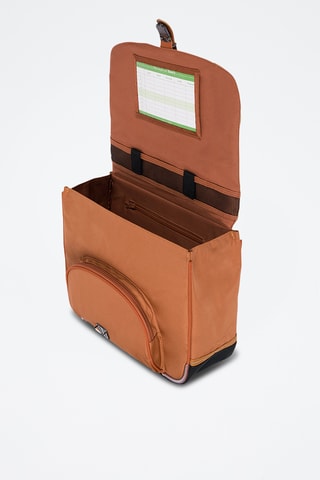 Cartable Nils - Bleu cobalt et camel