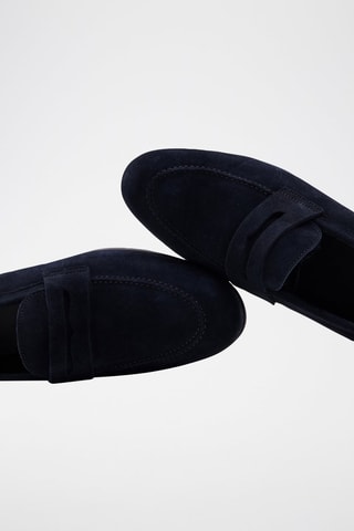 Mocasines de piel Gustavo - Azul marino