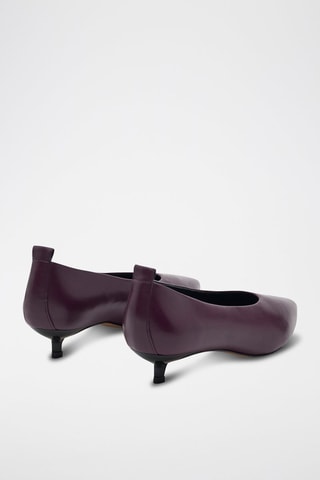 Zapatos de piel bovina de tacón Kimono - Violeta