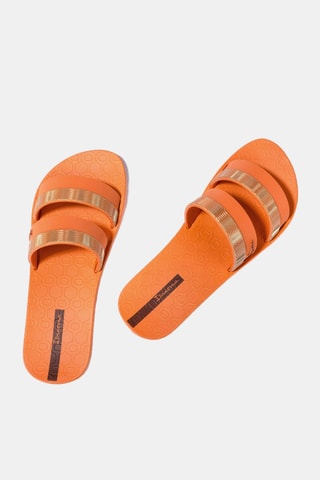 Sandalias Ipanema Mesh Slide -  Naranja y marrón