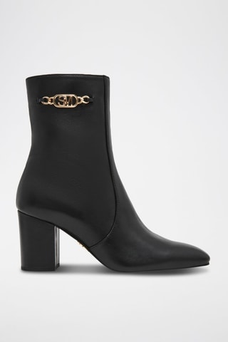 Botines de piel Geneeva - Negro