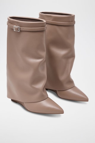 Botines de cuña Shocker - Topo