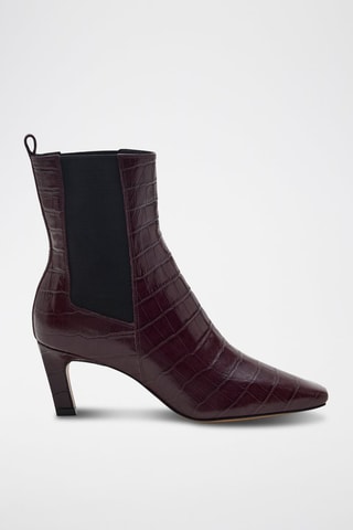 Botines Chelsea de piel Kristin - Burdeos