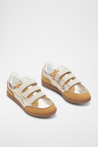 Zapatillas Laurette - Camel y plateado