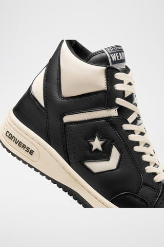 Sneakers de corte alto de piel Weapon - Negro y blanco