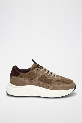 Zapatillas de piel con plataforma Starlyn - Topo
