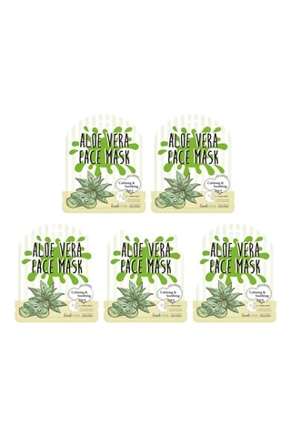 5 maschera viso aloe vera - Tutti i tipi di pelle - 5 x 25 ml