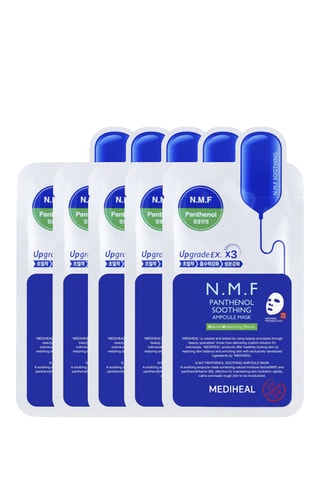 5 masques apaisants NMF Panthenol Soothing Ampoule