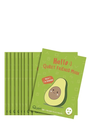10 masques faciaux Hello Quret Friends Avocat - 10 x 100 g