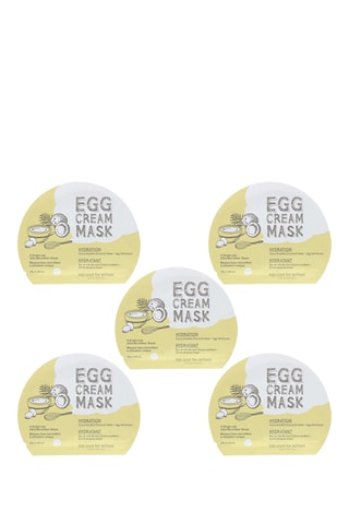 5 masques crème hydratants à l'œuf - 5 x 28 g