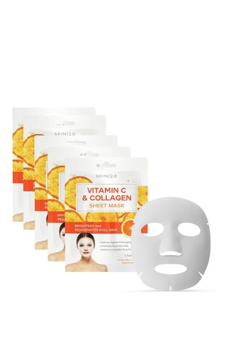 5 maschere viso alla vitamina C - 5 x 21 g