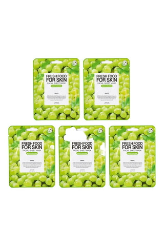 5 Maschere Viso Freshfood For Skin Uva - 5 x 21 ml
