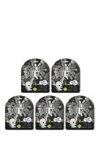 5 maschera viso al carbone - 5 x 25 ml