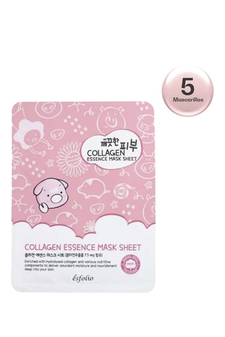 5 masques en tissu Essence Pure Collagène - 5 x 25 ml