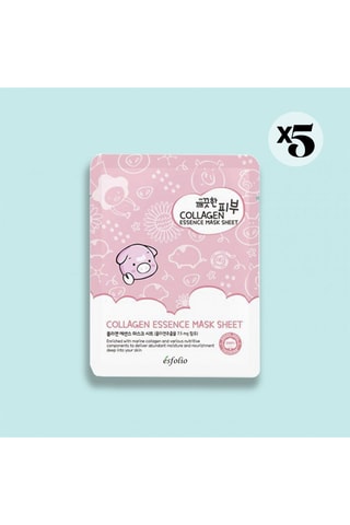 5 masques en tissu Essence Pure Collagène - 5 x 25 ml