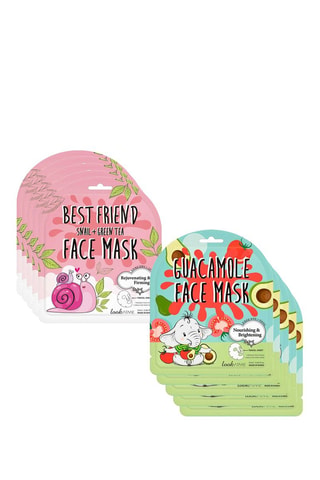 2 paquets 5 masques faciaux en feuille Best Friend - 10 x 25 ml