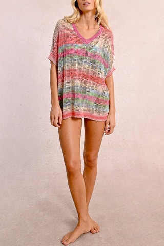 Jersey - Beige y rosa