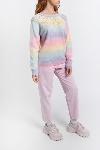 Pull dip and dye - Vert d'eau et rose