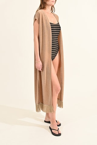 Gilet long de plage - Beige