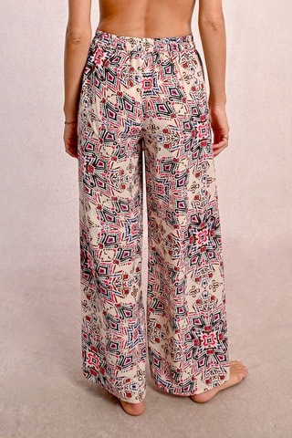 Pantalón de tiro alto - Beige