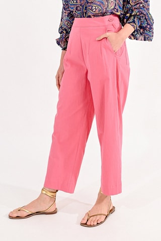 Pantalon taille haute - Corail