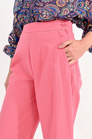 Pantalon taille haute - Corail