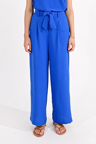 Pantalon taille haute - Bleu cobalt