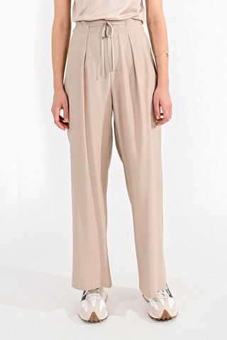 Pantalon taille haute - Beige