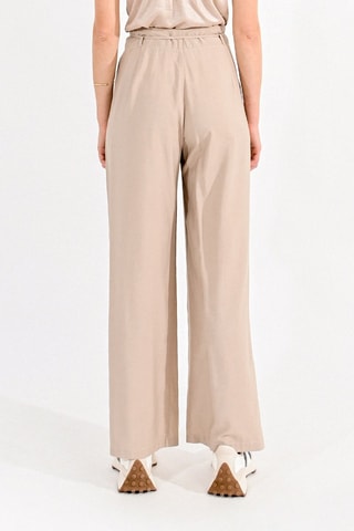 Pantalon taille haute - Beige