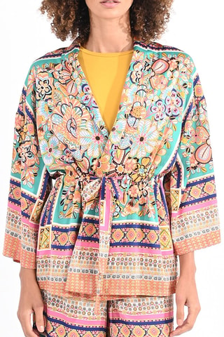 Veste - Orange et turquoise
