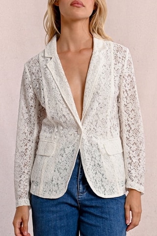 Chaqueta de encaje - Blanco