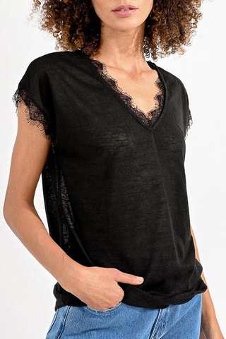 Top - Noir chiné