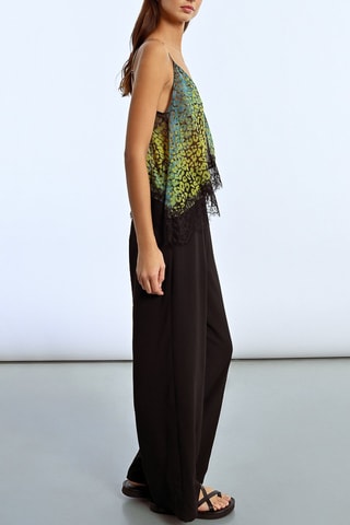Top - Lima y negro
