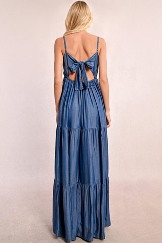 Vestido vaquero largo - Azul