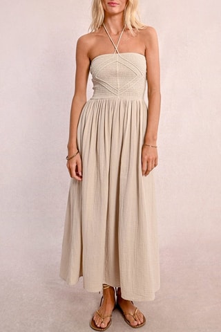 Vestido bustier - Beige
