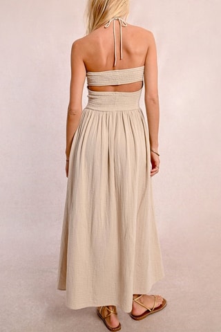 Vestido bustier - Beige