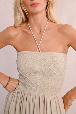 Vestido bustier - Beige